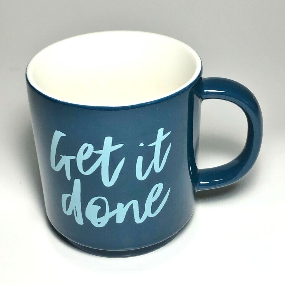 Threshold "Get it Done" Blue Mug Novelty Coffee Cup